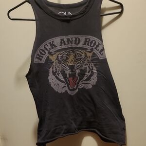 Chaser Black Rock and Roll Tiger Tank Top